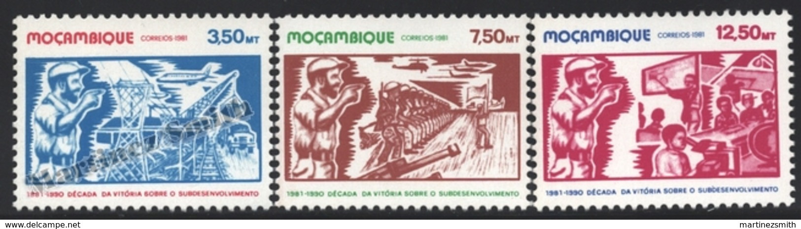 Mozambique 1981 Yvert 779-81, Decade Of Fight Against Under Development - MNH - Mosambik