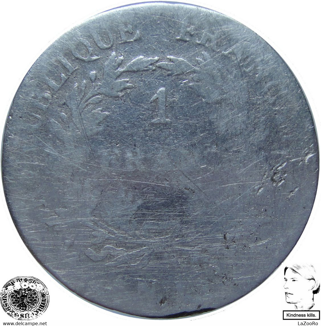 LaZooRo: France 1 Franc 1805 A VG - Silver - 1 Franc