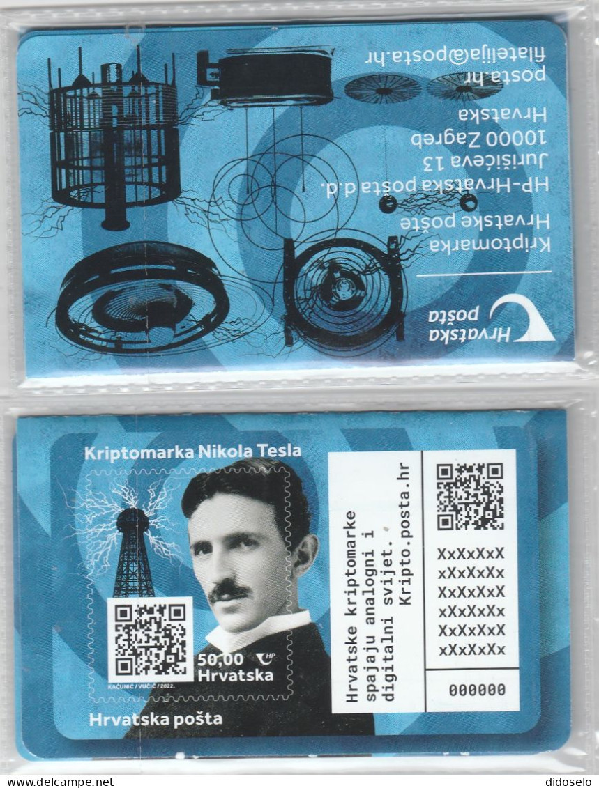 Croatia - 2022 - Crypto Stamp Nikola Tesla -MNH(**) - Otros & Sin Clasificación