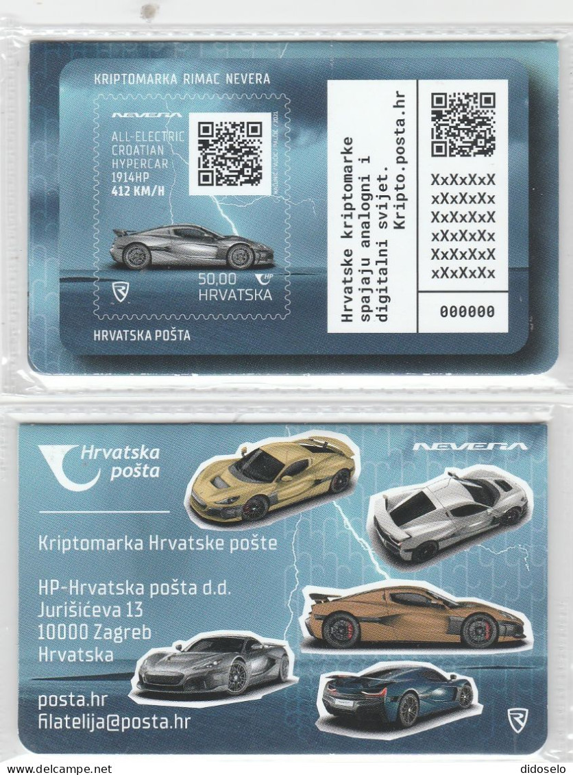 Croatia - 2021 - Crypto Stamp Electric Car "Nevera" / Rimac  -MNH(**) - Kroatien
