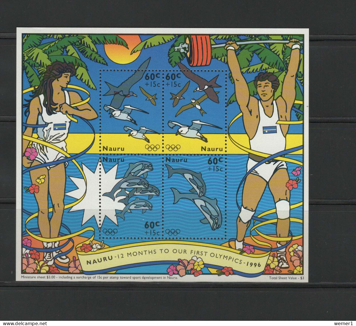 Nauru 1995 Olympic Games Atlanta, S/s MNH - Estate 1996: Atlanta