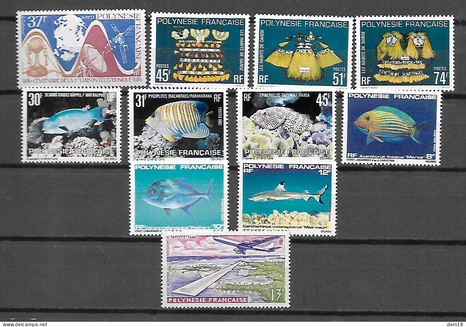 POLYNESIE FRANCAISE LOT DE 11 TIMBRES NEUFS - Collections, Lots & Séries