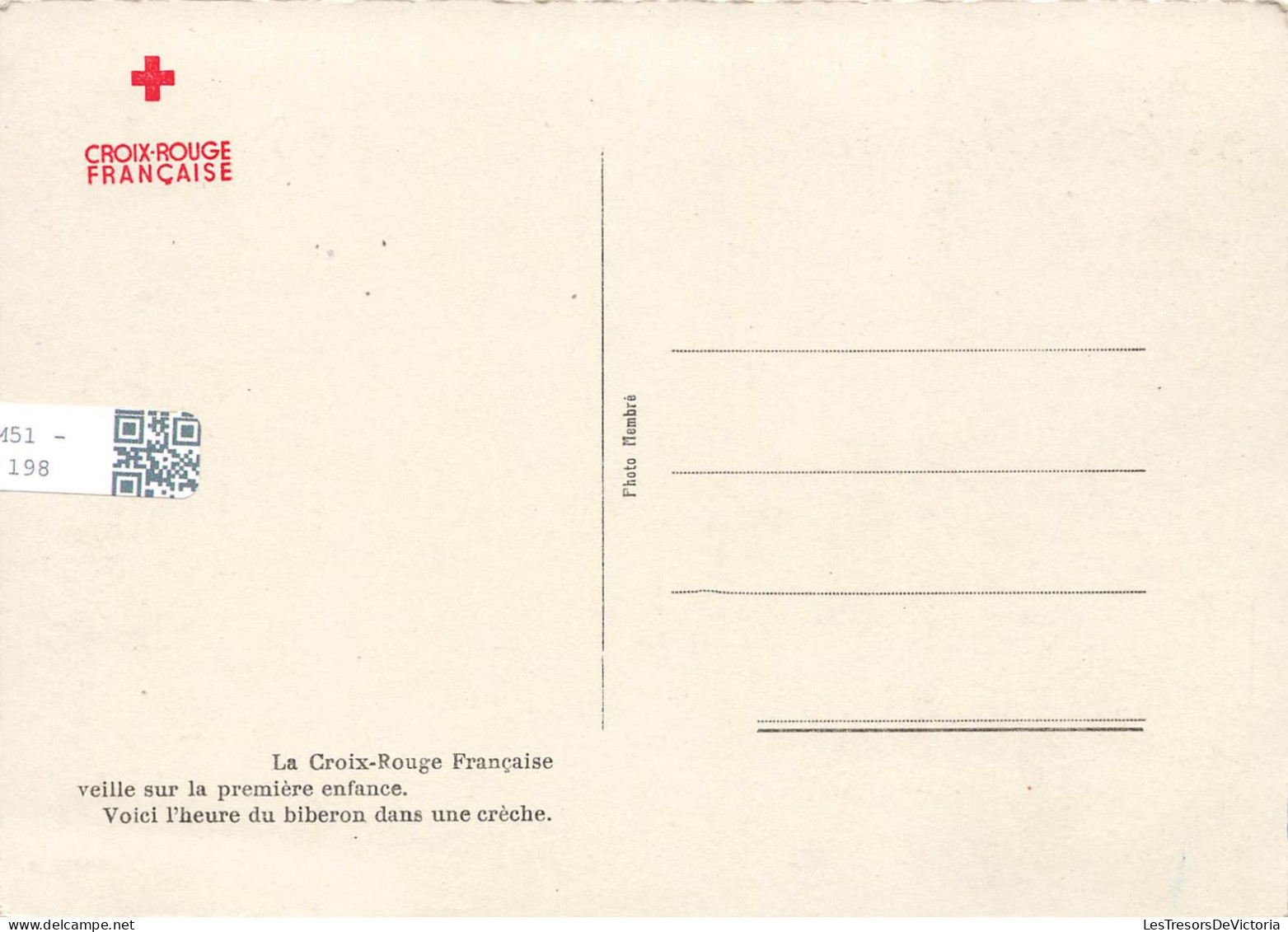 CROIX-ROUGE - La Croix-rouge Française Veille Sur La Première Enfance - Voici L'heure Du Biberon - Carte Postale - Croix-Rouge