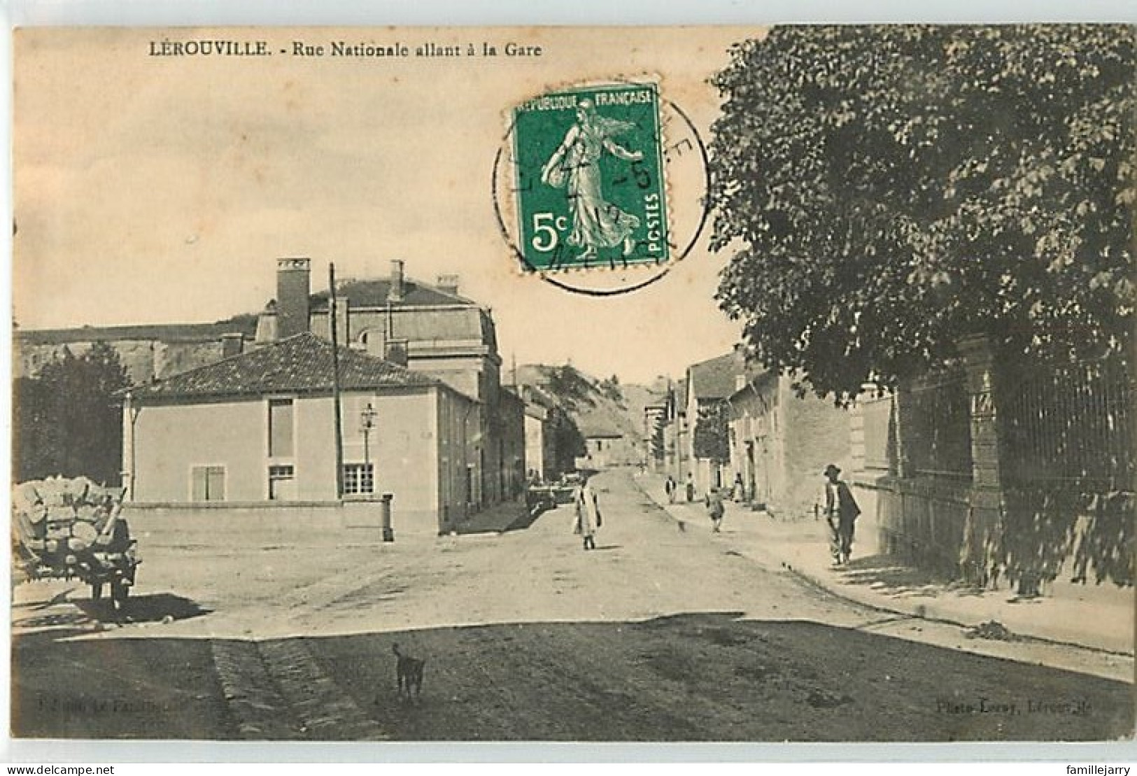 12438 - LEROUVILLE - RUE NATIONALE ALLANT A LA GARE - Lerouville