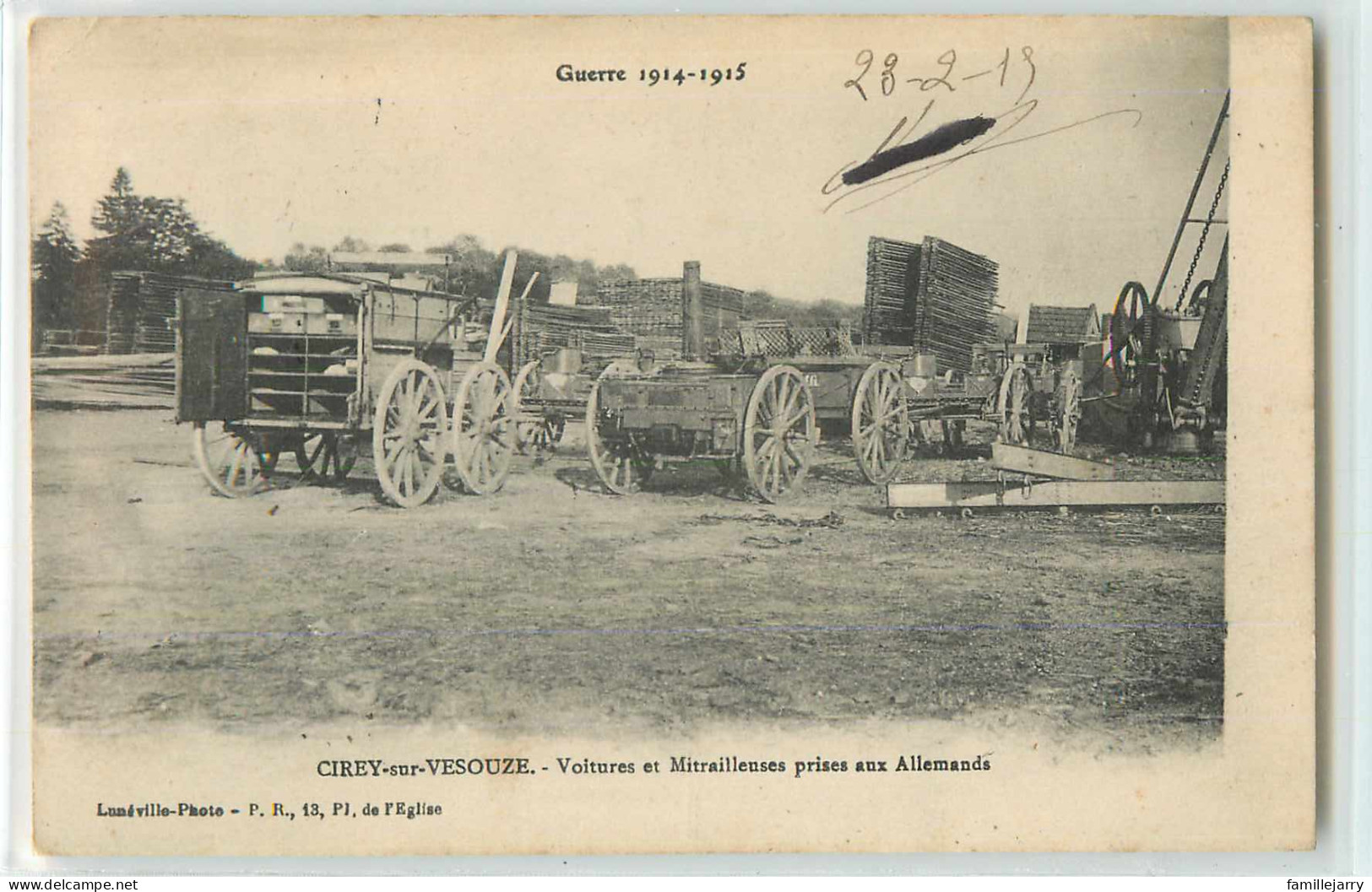 21813 - CIREY SUR VEZOUZE - VOITURES ET MITRAILLEUSES PRISES AUX ALLEMANDS - Cirey Sur Vezouze