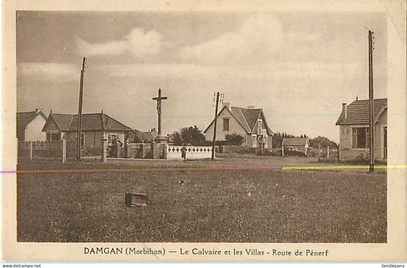 10651 - DAMGAN - LE CALVAIRE ET LES VILLAS / ROUTE DE PENERF - Damgan