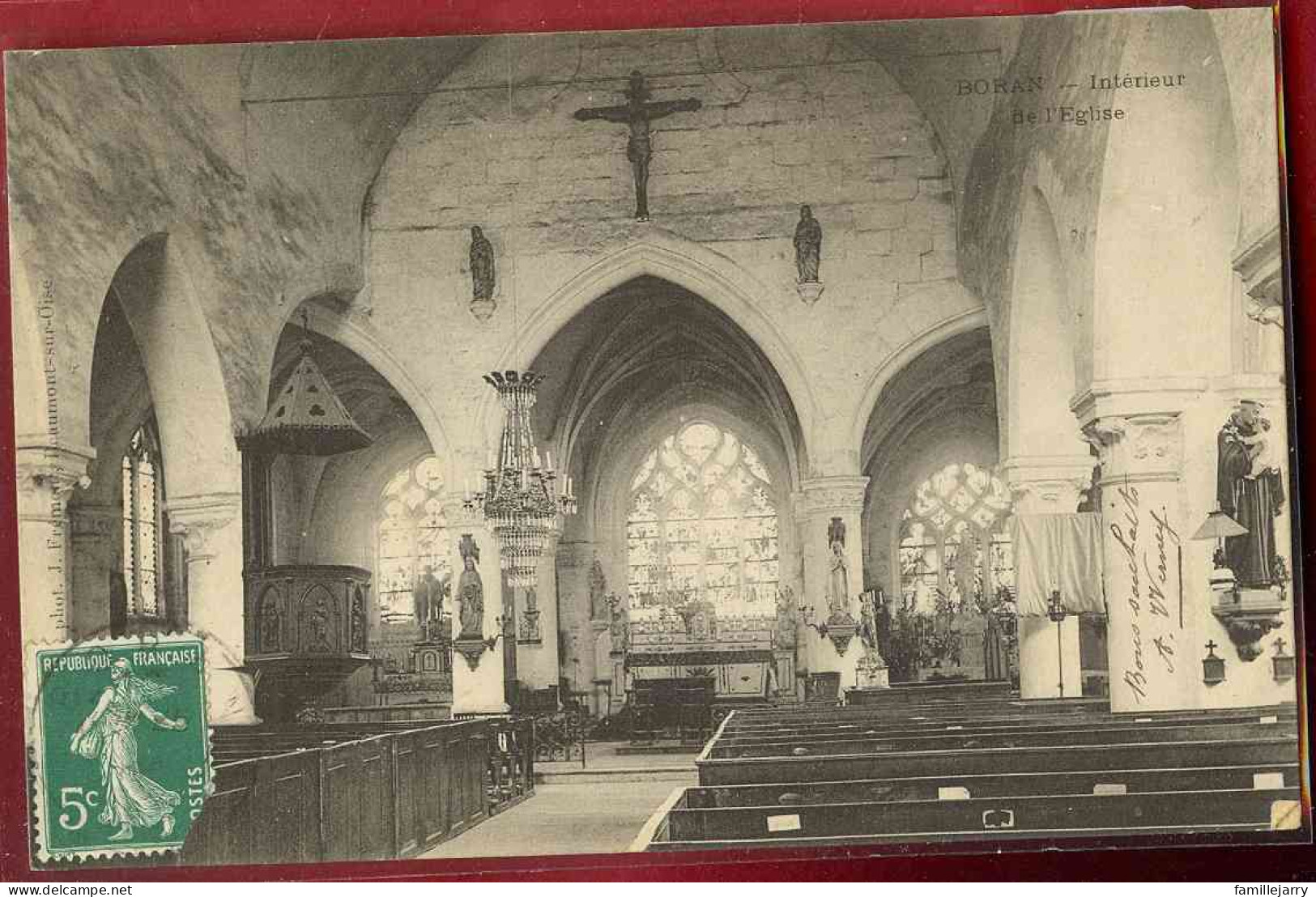 1206 - BORAN - INTERIEUR DE L'EGLISE - Boran-sur-Oise