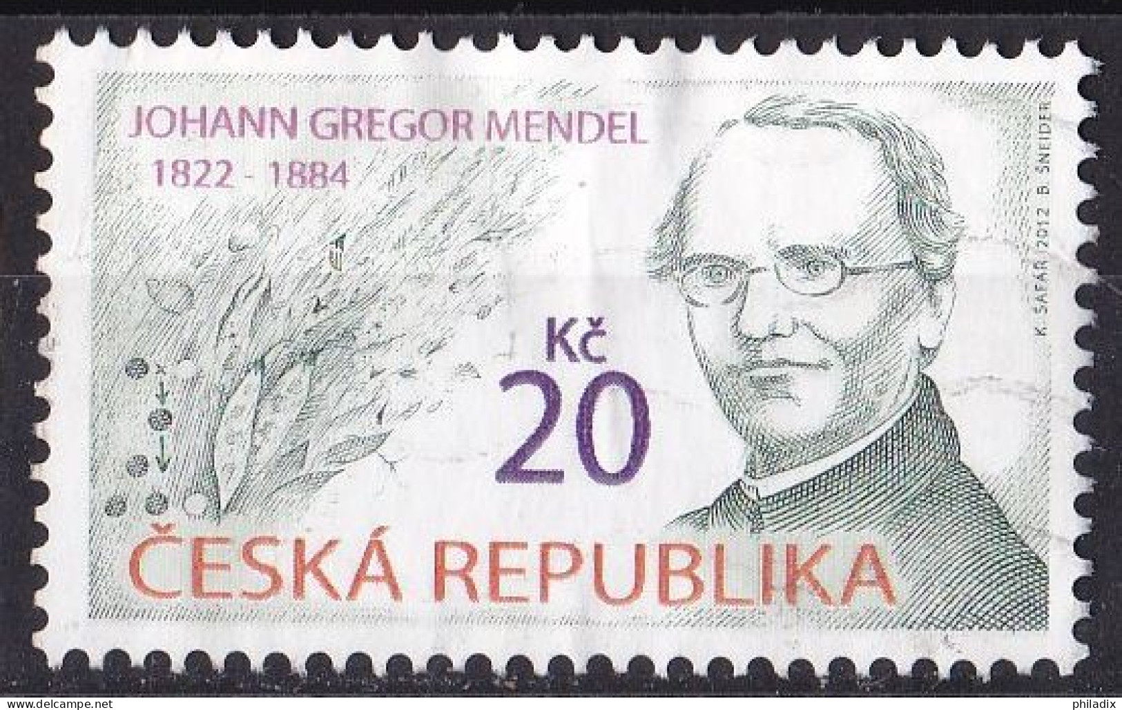 # Tschechische Republik Marke Von 2012 O/used (A5-4) - Used Stamps