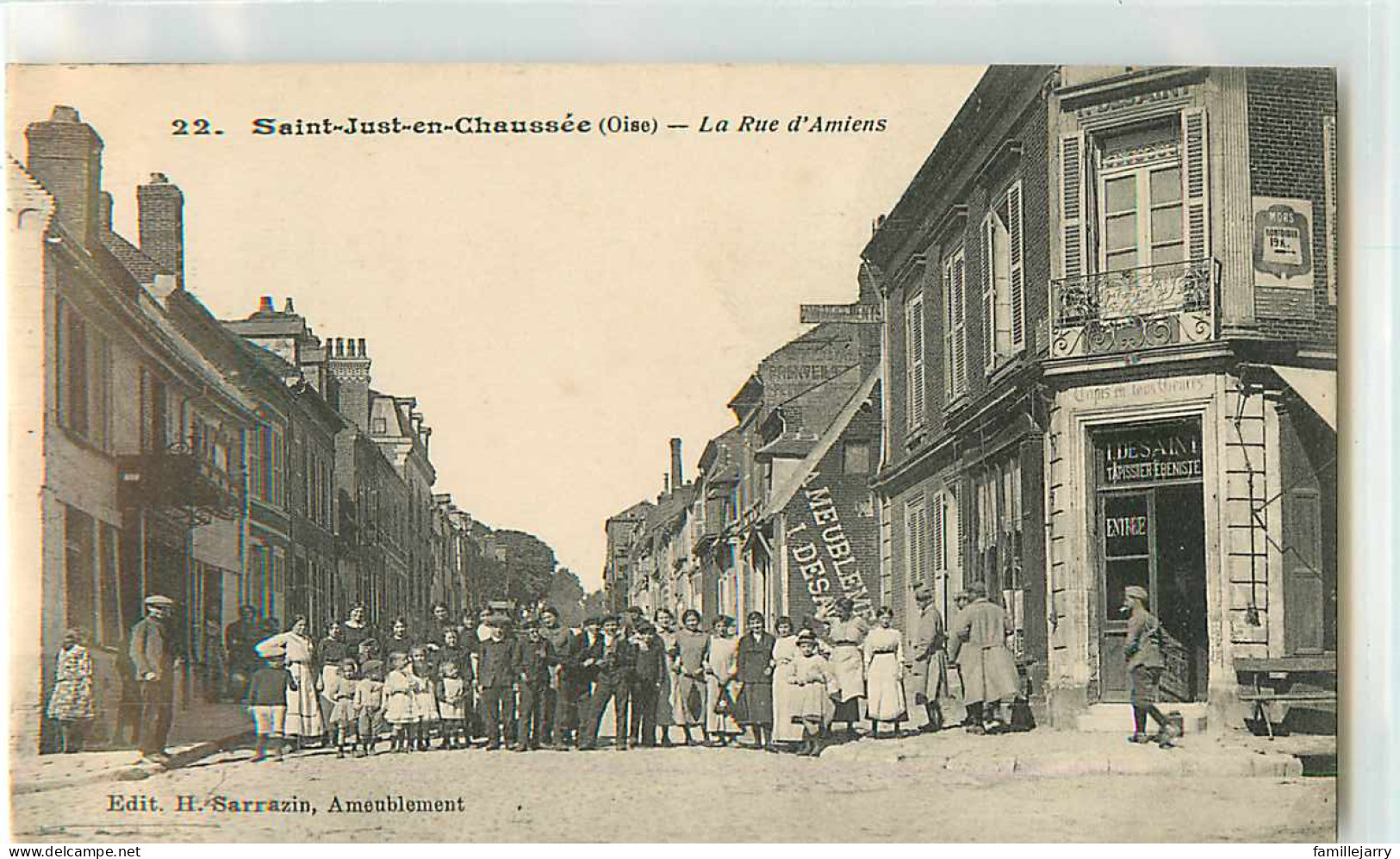 22454 - SAINT JUST EN CHAUSSEE - LA RUE D AMIENS - Saint Just En Chaussee