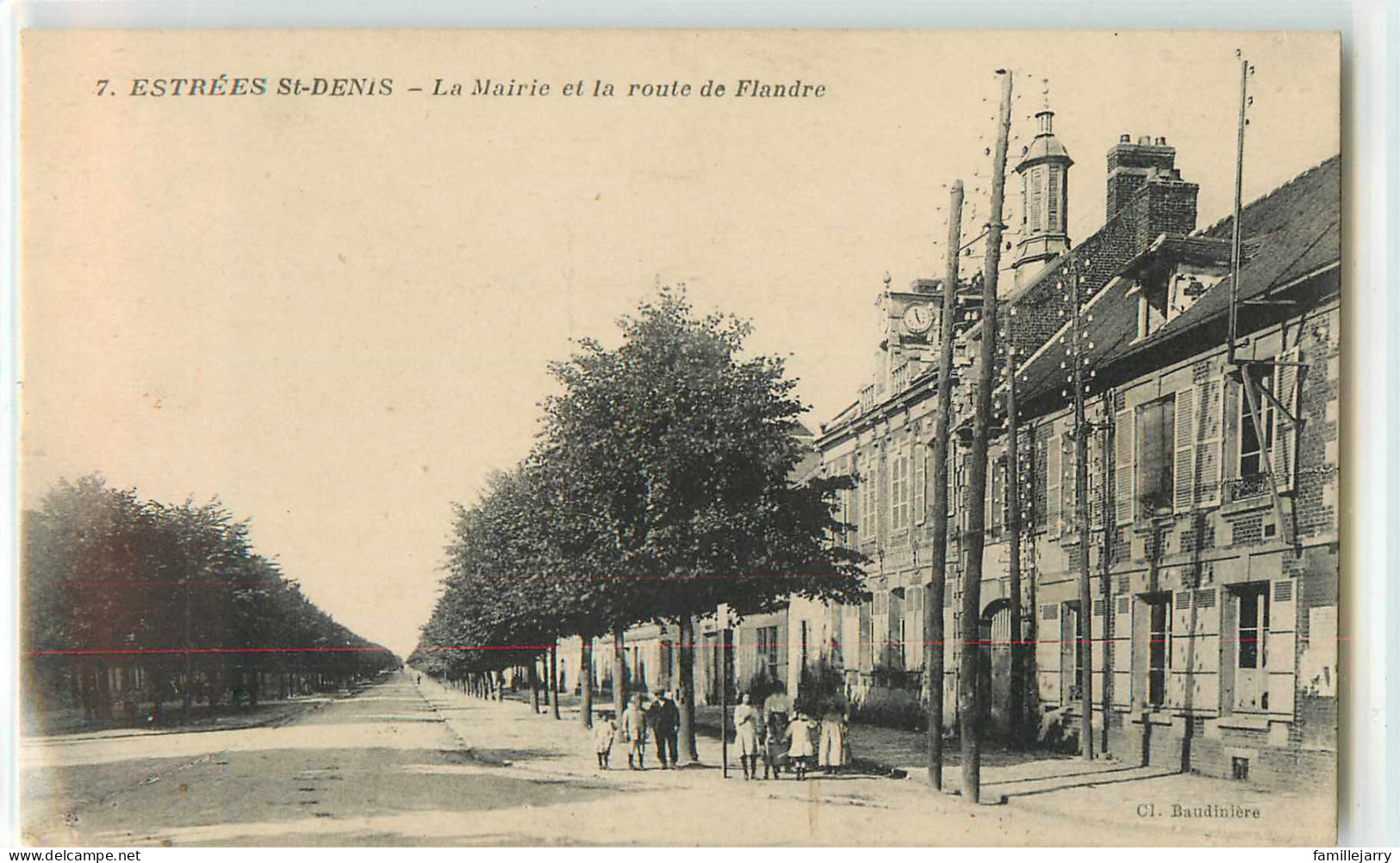 22427 - ESTREES SAINT DENIS - LA MAIRIE ET LA ROUTE DE FLANDRE - Estrees Saint Denis