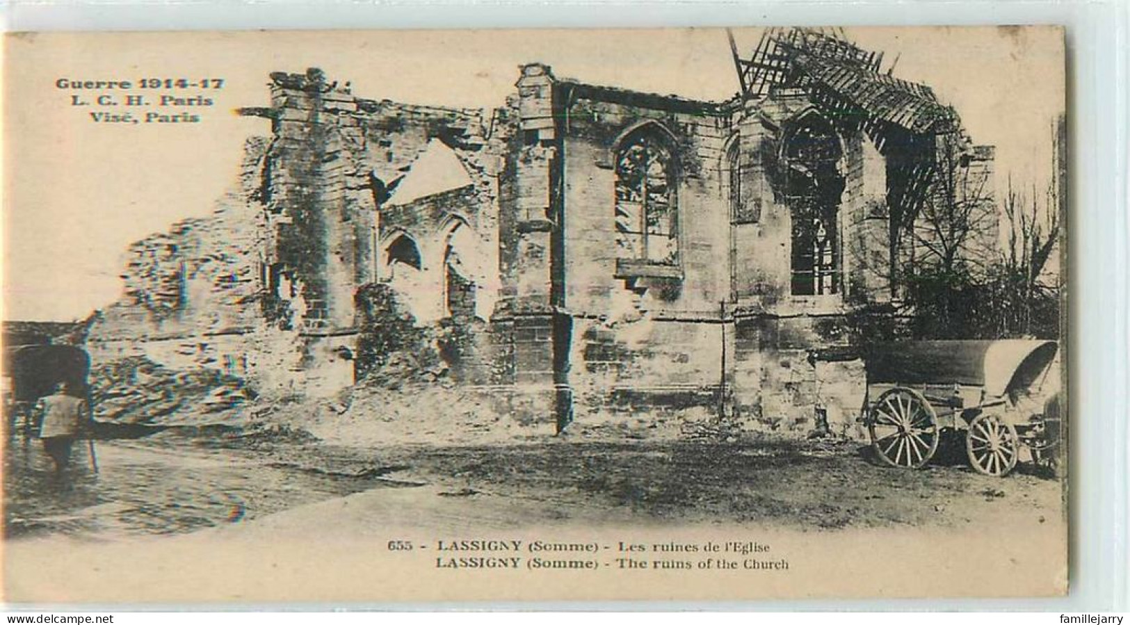 17286 - LASSIGNY - LES RUINES DE L EGLISE / GUERRE 1914-17 - Lassigny
