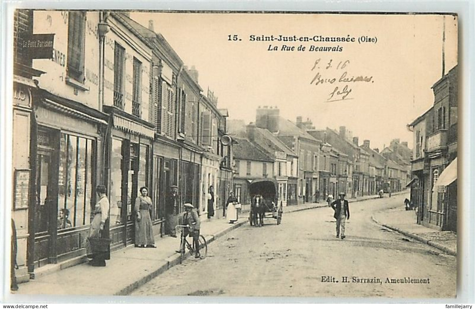 14247 - SAINT JUST EN CHAUSSEE - LA RUE DE BEAUVAIS - Saint Just En Chaussee