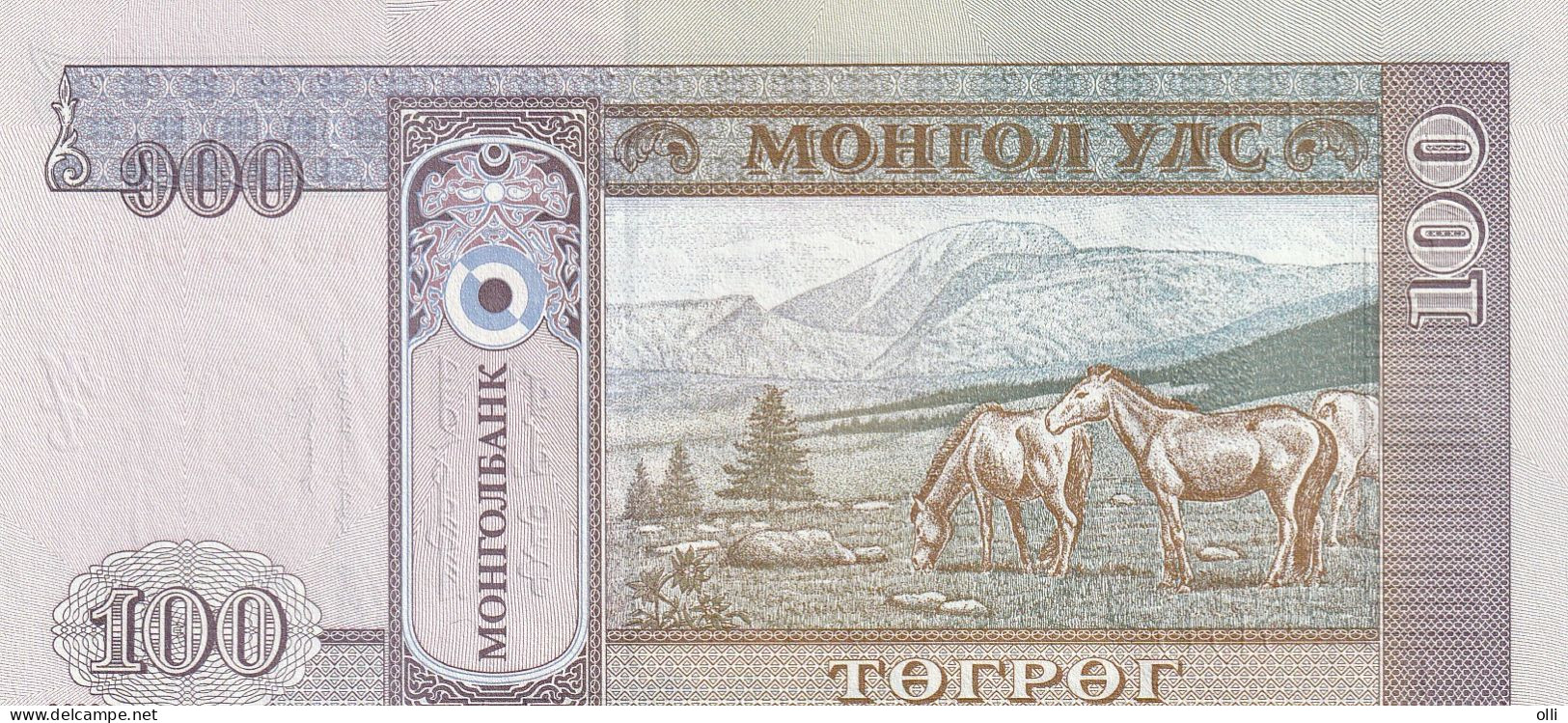 MONGOLIA 100 TUGRIK  2000   P- 65   UNC - Mongolië