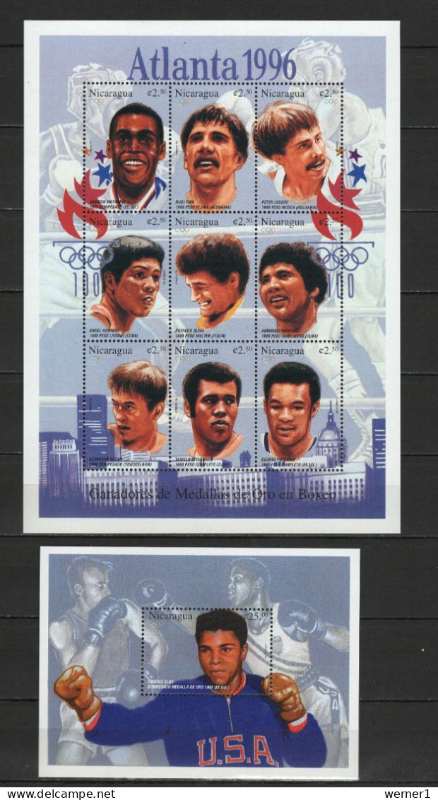 Nicaragua 1996 Olympic Games Atlanta, Boxing Medal Winners Sheetlet + S/s MNH - Ete 1996: Atlanta