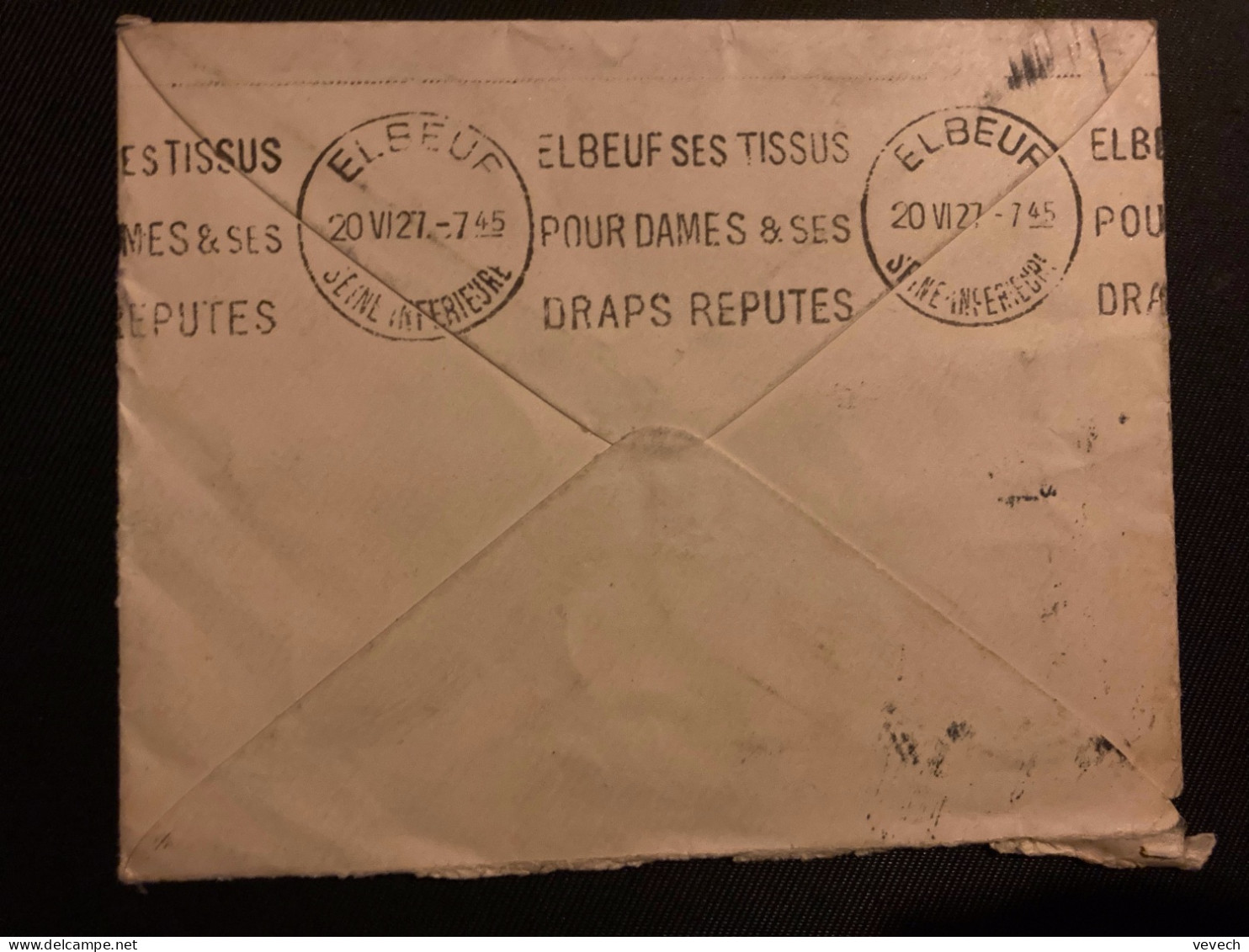 LETTRE EP 1 1/2p + TP 1p OBL.18 JU 27 Pour René SAINT DENIS / OBL.MEC. ELBEUF (76) - Cartas & Documentos