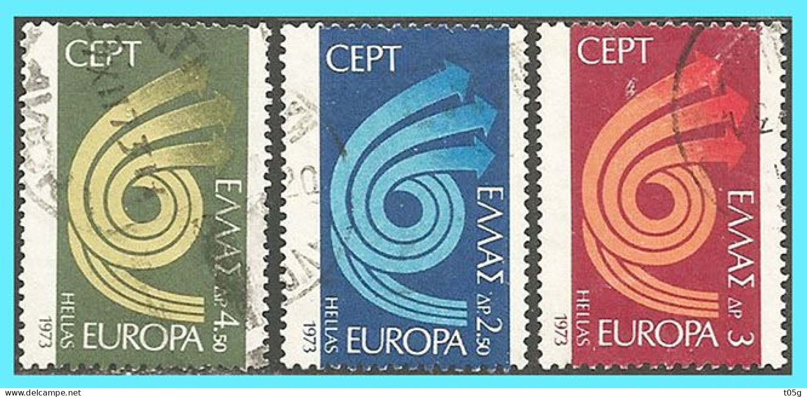 GREECE- GRECE  - HELLAS 1973: EUROPA CEPT  Compl. Set Used - Oblitérés