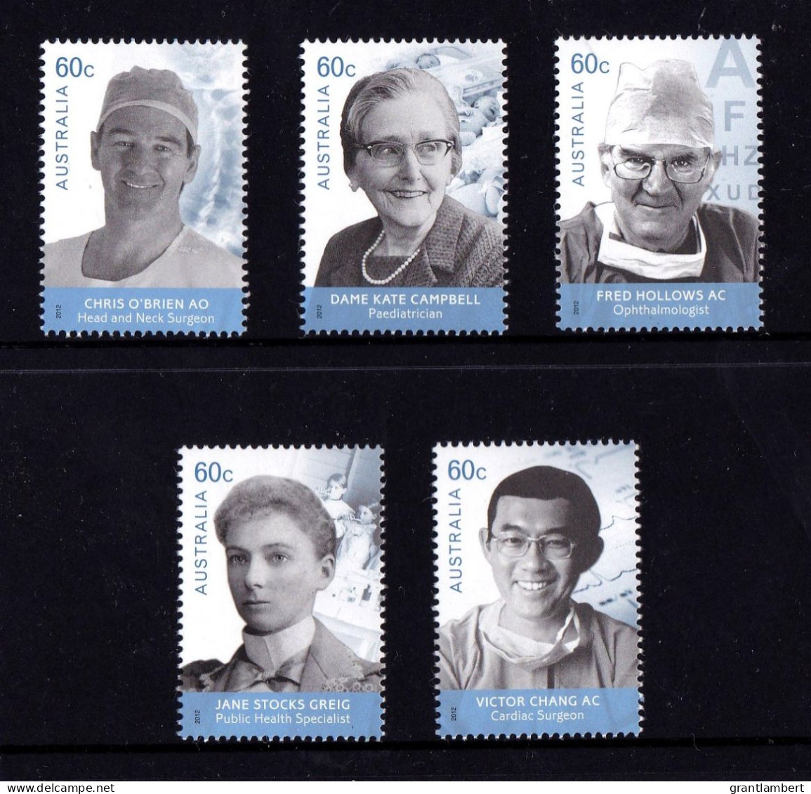 Australia 2012 Medical Doctors  Set Of 5 MNH - Ungebraucht