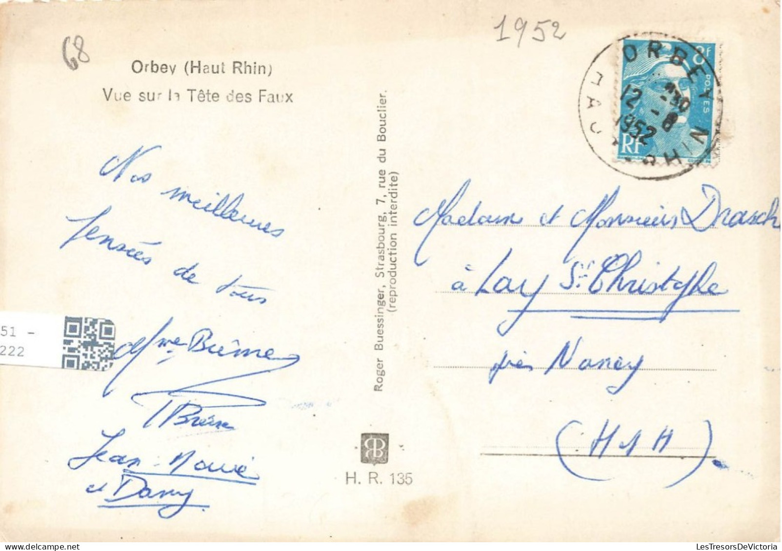 FRANCE - Orbey - Vue Sur La Tête Des Faux - Carte Postale - Orbey
