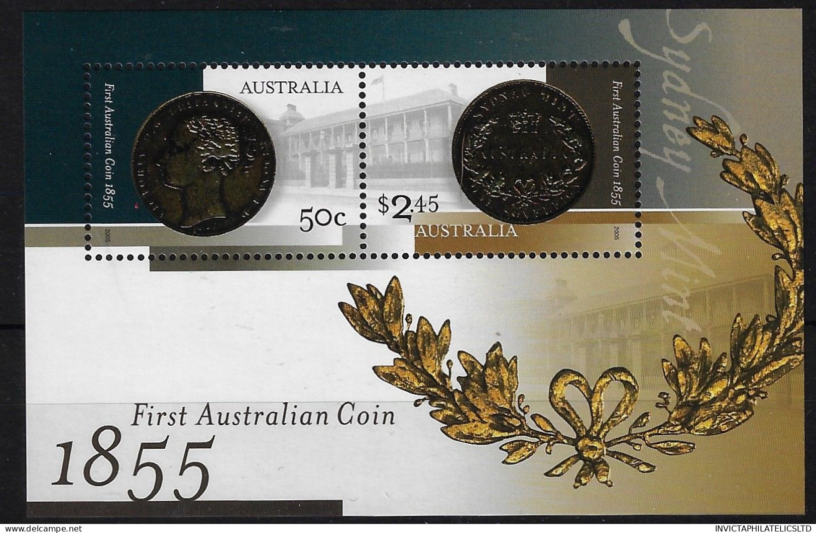 AUSTRALIA MS2521, 2005 COINS MINIATURE SHEET MNH - Mint Stamps