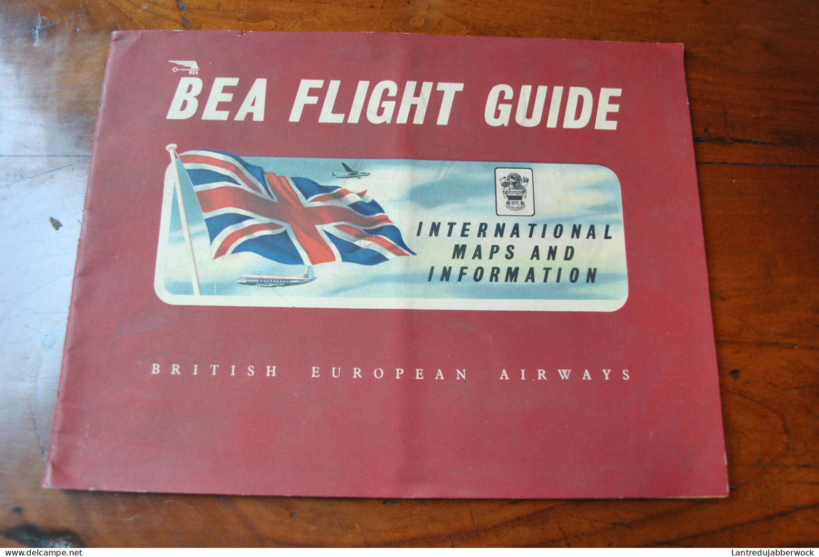 MAGAZINE BEA FLIGHT GUIDE BRITISH EUROPEAN AIRWAYS MAPS & INFORMATION PUBLICITE BP DUNLOP PETROLE ADVERTISING Avion - Werbung