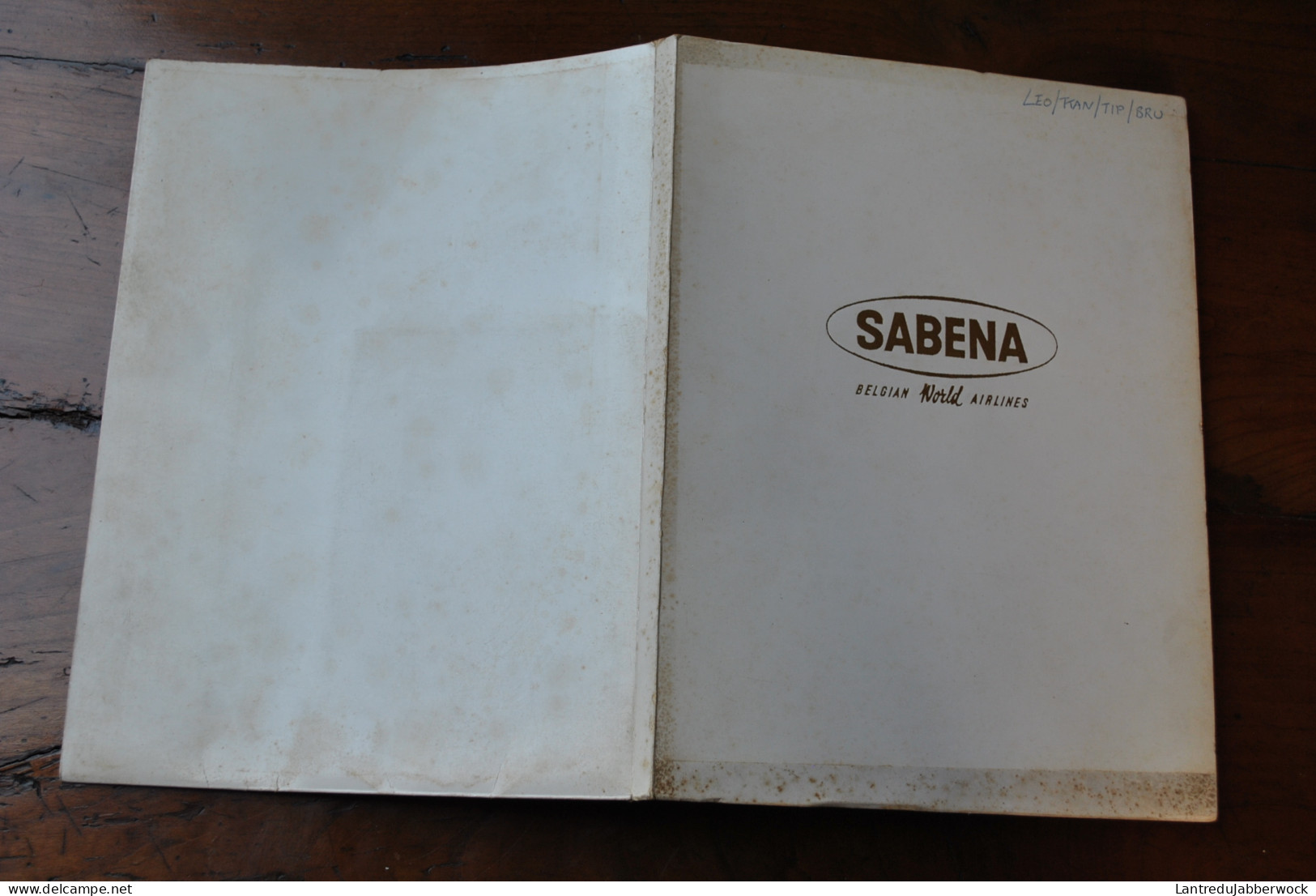 SABENA Belgian Airlines Brochure 2 Offerte Aux Passagers 1956 Plan DC-7C DC-6 + Documents Afrique Congo Belge Publicités - Pubblicità