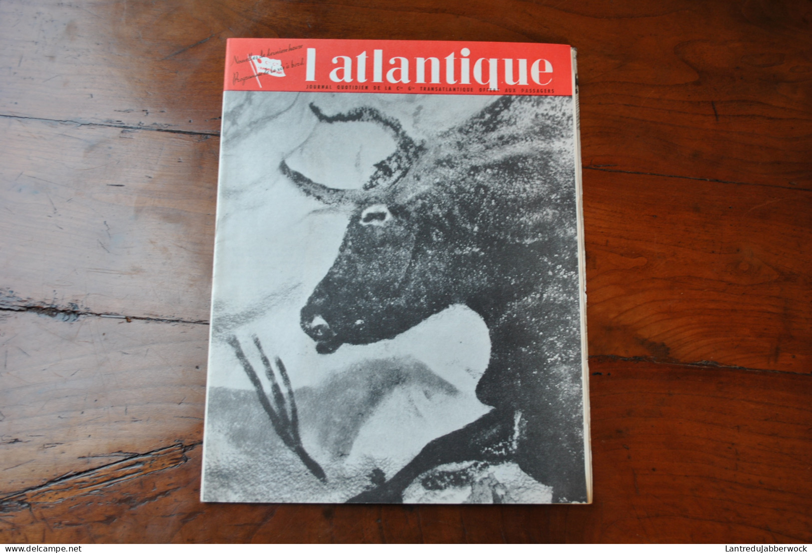 L'Atlantique Journal quotidien Cie Transatlantique offert aux passagers 1956 5 N° Programme de la vie à bord French Line