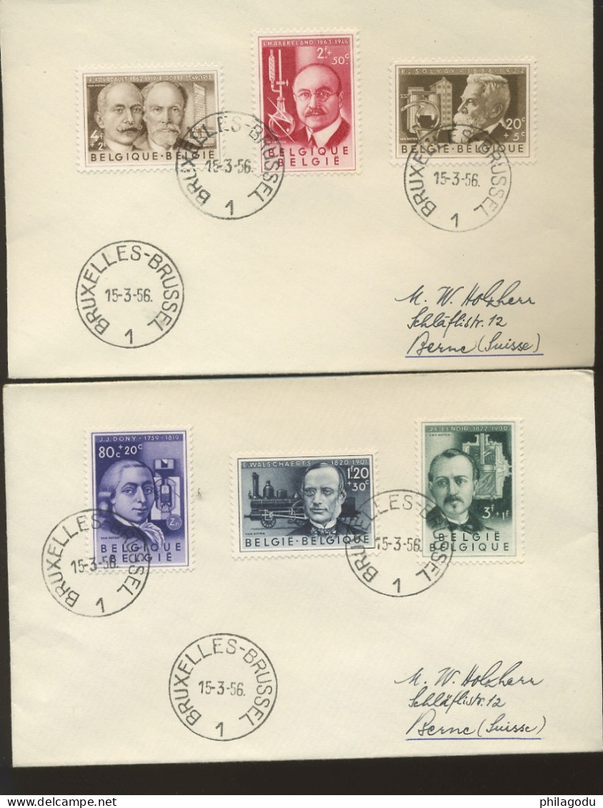 Inveneteurs   Sur Deux Lettres Vers La SUISSE  973/078 Ø Luxe - Storia Postale