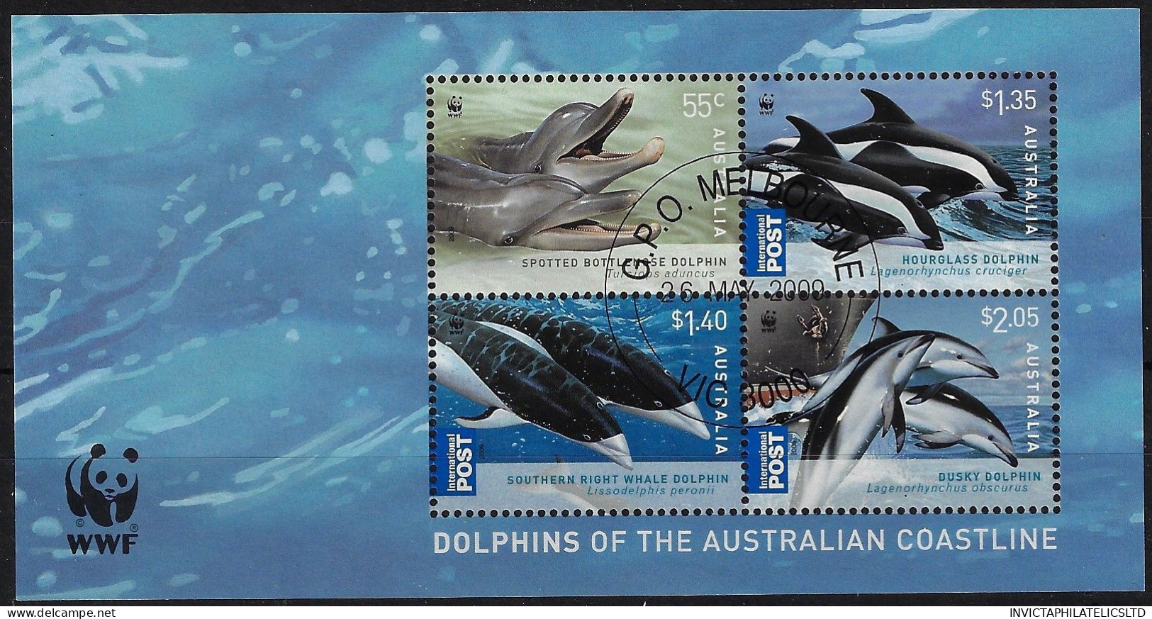 AUSTRALIA MS3201, 2009 DOLPHINS MINIATURE SHEET, FINE USED C.T.O. - Usati