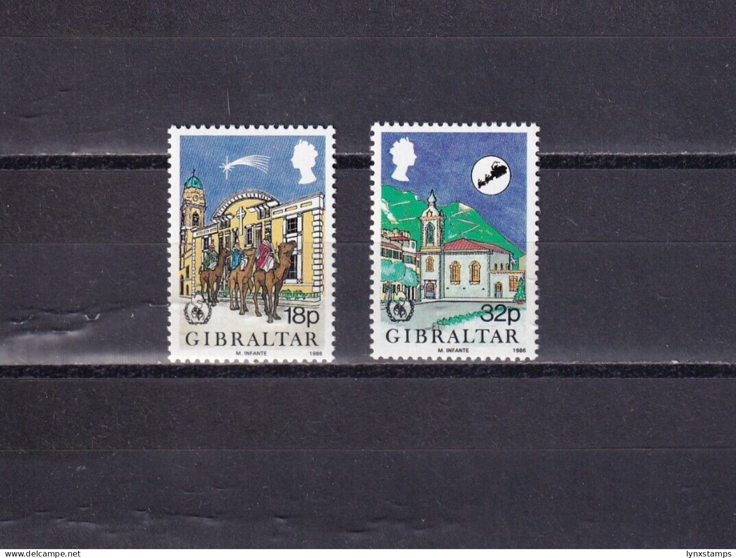 SA04 Great Britain Gibraltar 1986 Christmas Stamps Mint Stamps - Gibilterra