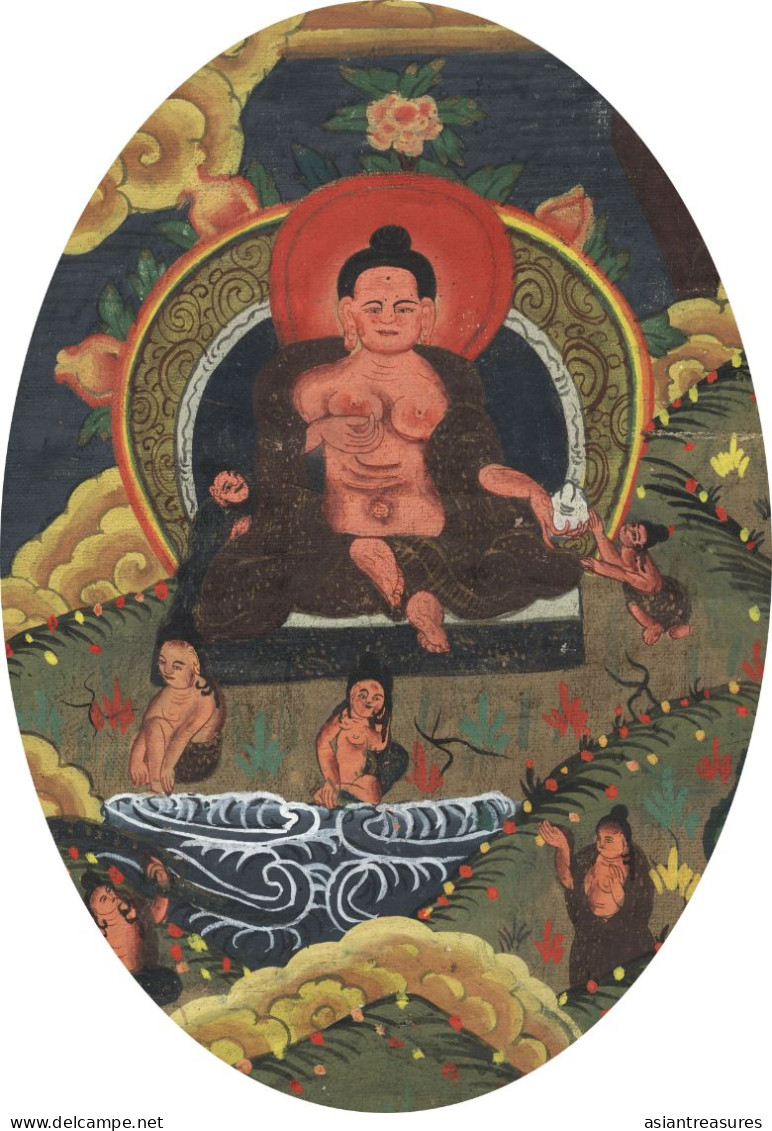 Special Easter Sale Tibetan Thangkha Art Picture 60 Years+ Old - Arte Asiatica