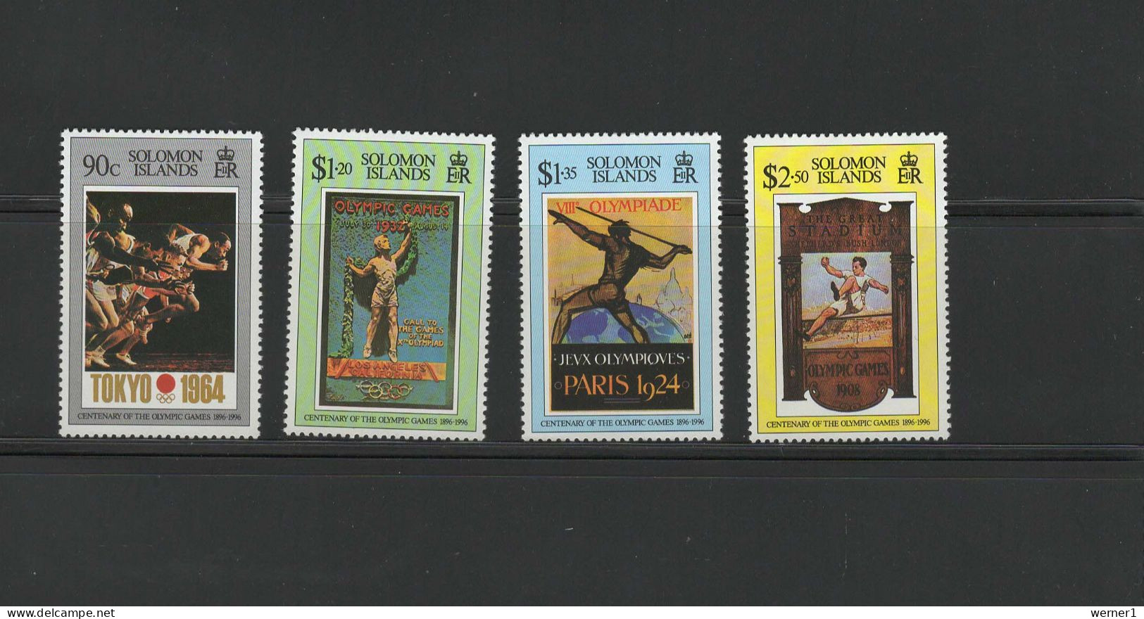 Solomon Islands 1996 Olympic Games Atlanta, Javelin Etc. Set Of 4 MNH - Verano 1996: Atlanta