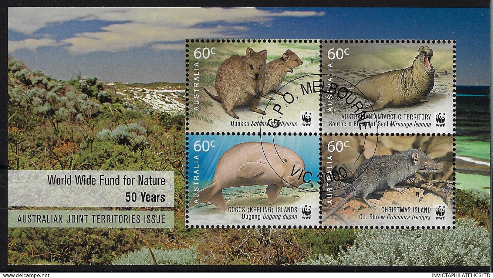 AUSTRALIA SGMS3640, 2011 WWF MINIATURE SHEET FINE USED C.T.O. - Usati