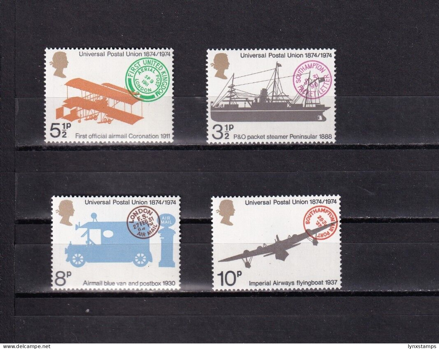 SA04 Great Britain 1974 Development Of Overseas Mail Transport Mint Stamps - Nuovi