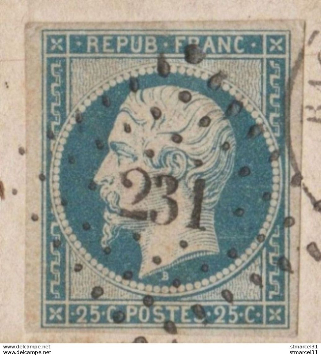 LETTRE HORS COTE LUXE RRR N°10 BLEU VERDATRE + RRRR PD Manuscrit - 1852 Luis-Napoléon