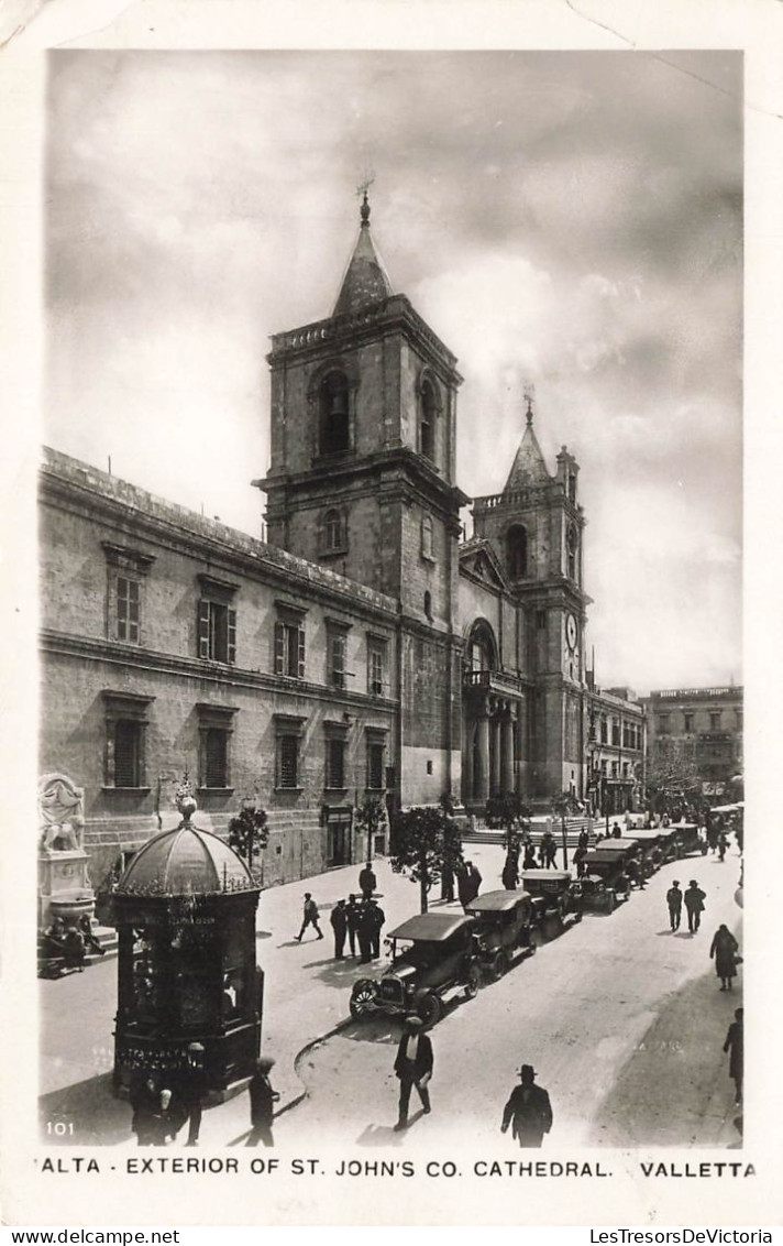 MALTA - Valetta - Exterior Of St John's Co. Cathedral - Animé - Carte Postale - Malte