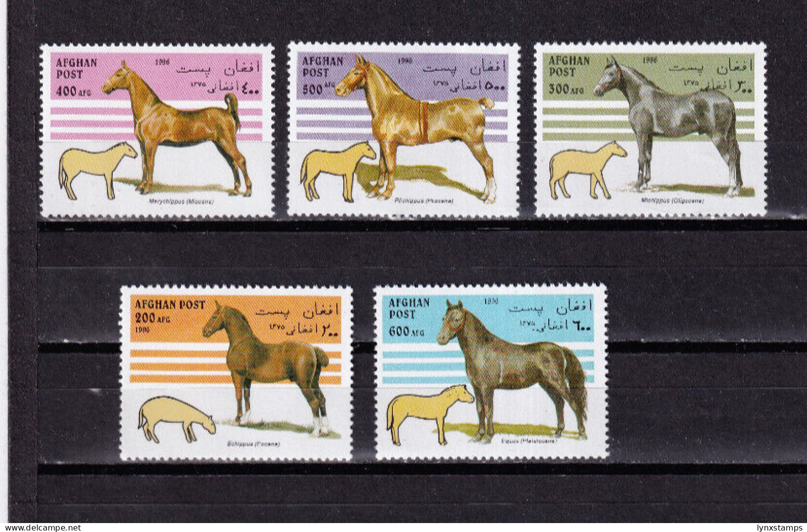 LI04 Afghanistan 1996 Horses Mint Stamps - Afganistán