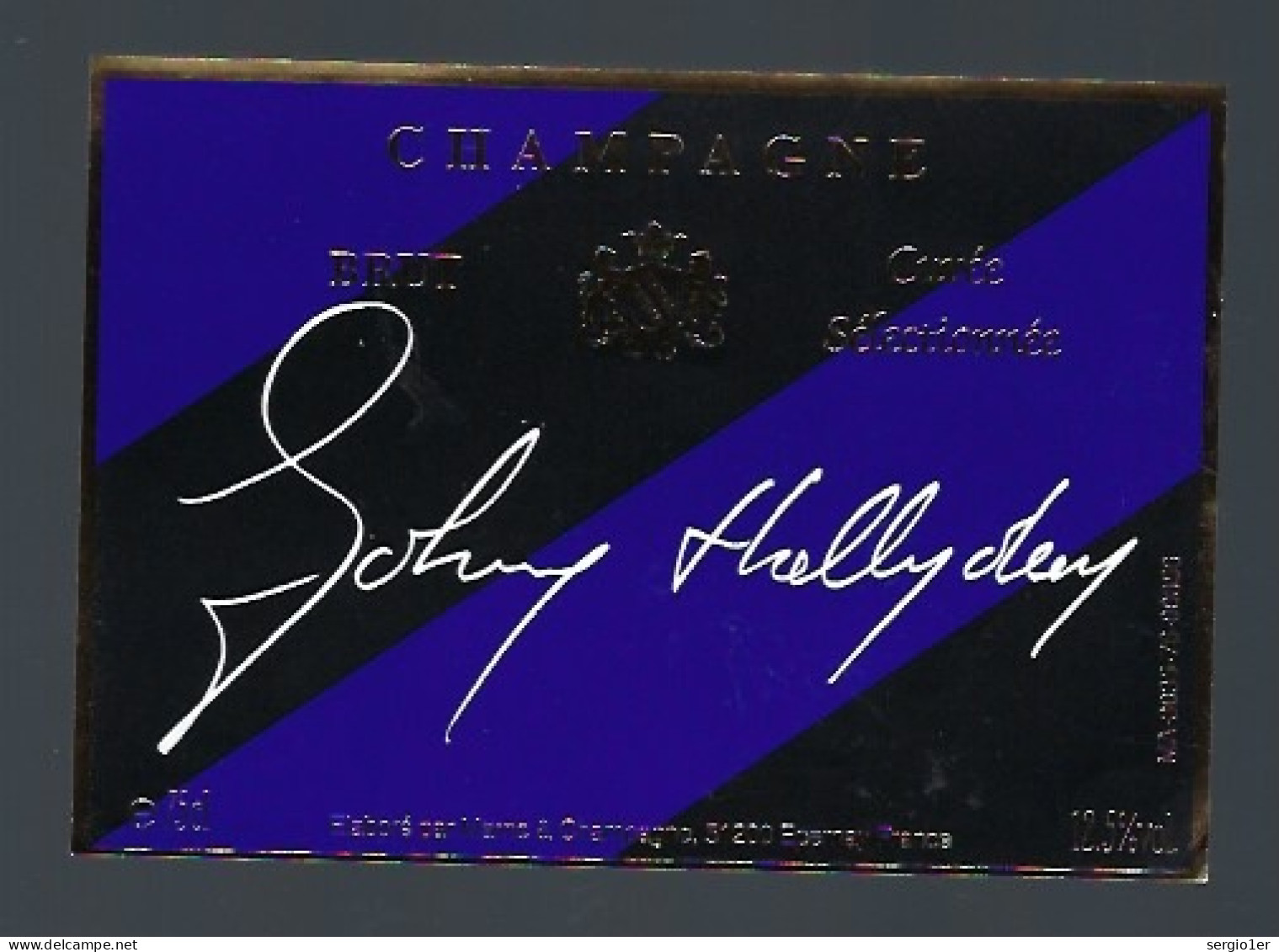 Etiquette Champagne  Brut  Cuvée Sélectionnée  Johny Hallyday  Marne Et Champagne Epernay  Marne 51 - Champagner