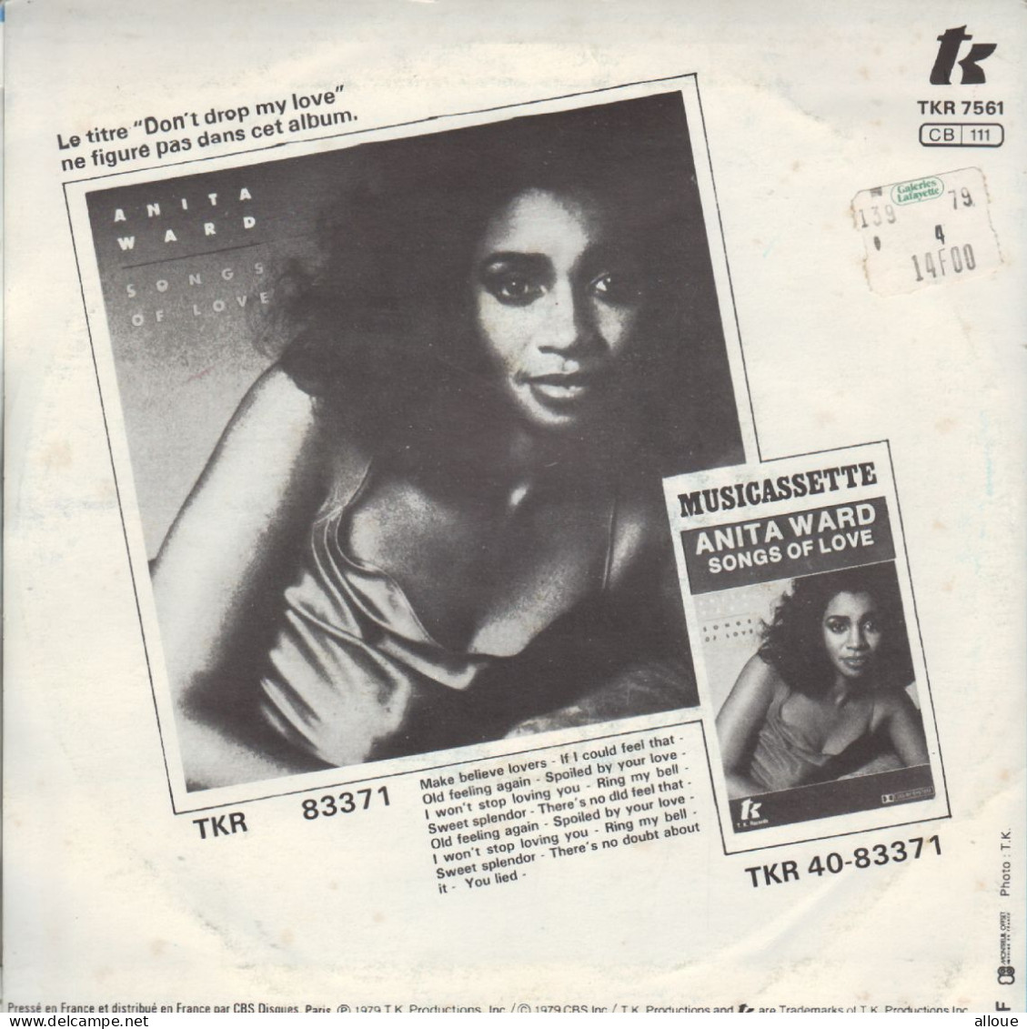 ANITA WARD FR SG - DON'T DROP MY LOVE  + 1 - Soul - R&B