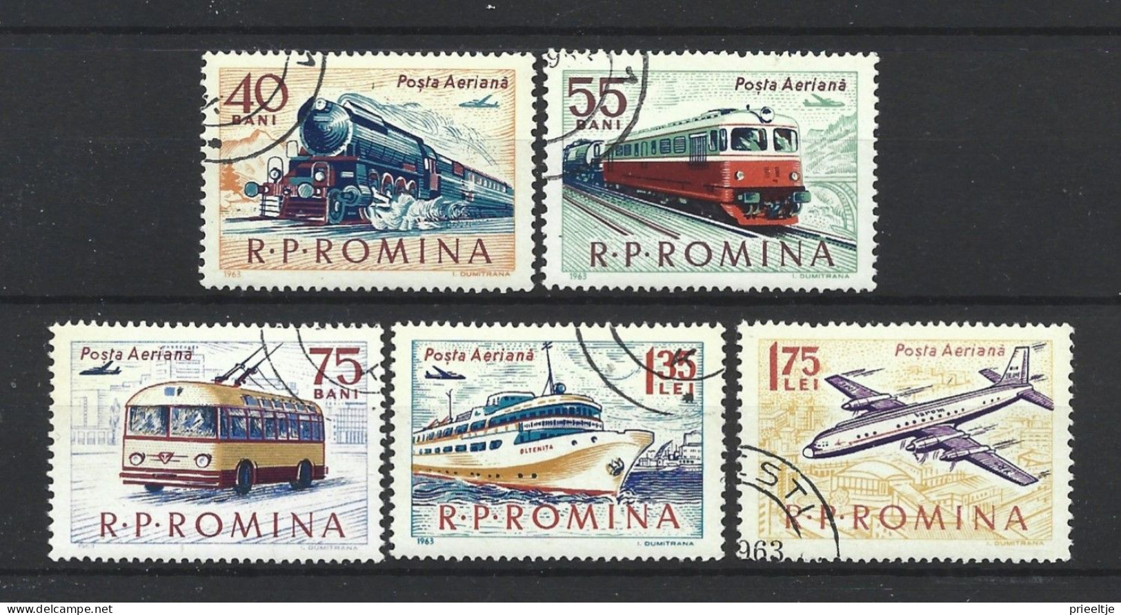 Romania 1963 Transport Y.T. A 184/188 (0) - Usado