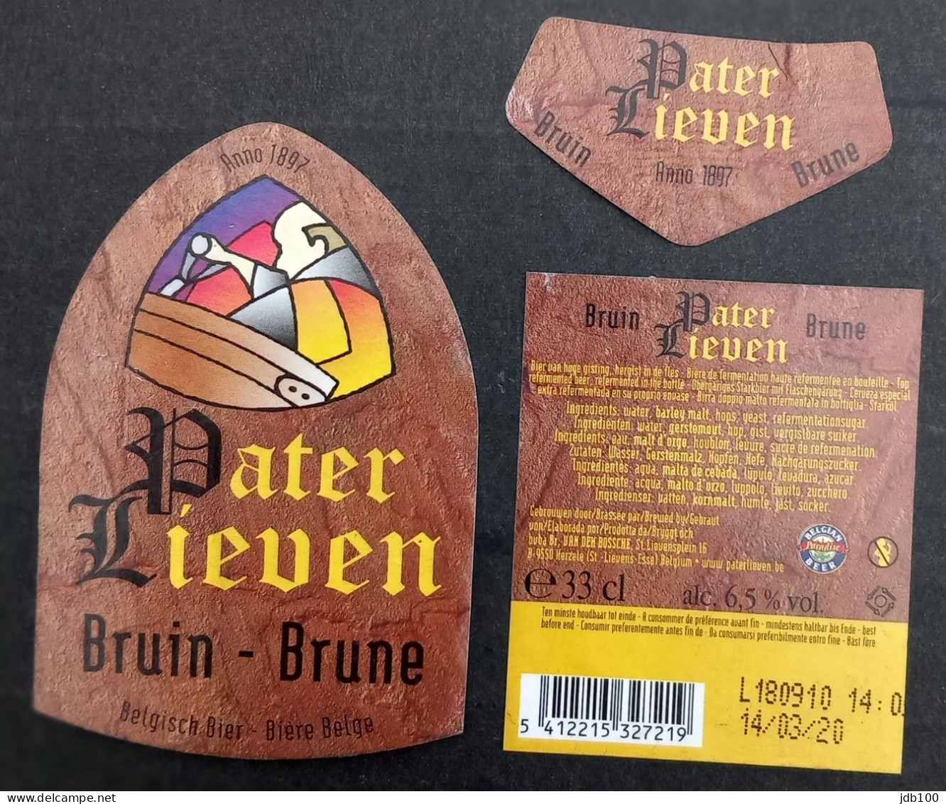 Bier Etiket (o7c), étiquette De Bière, Beer Label, Pater Lieven Bruin Brouwerij Van Den Bossche - Bier