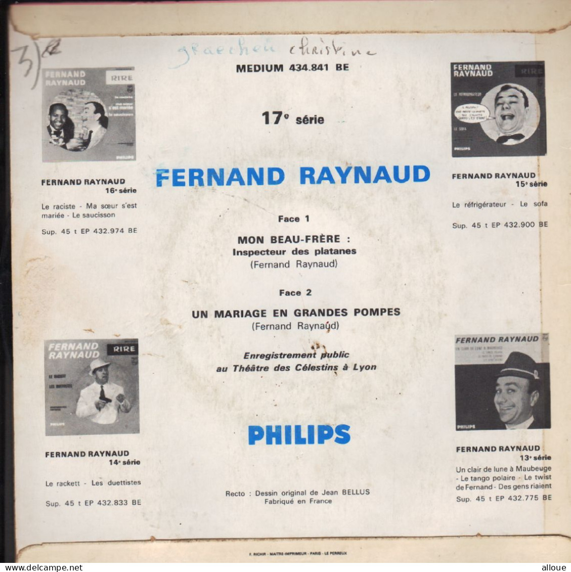 FEERNAND RAYNAUD - FR EP -  UN MARIAGE EN GRANDES POMPES  + 1 - Humor, Cabaret