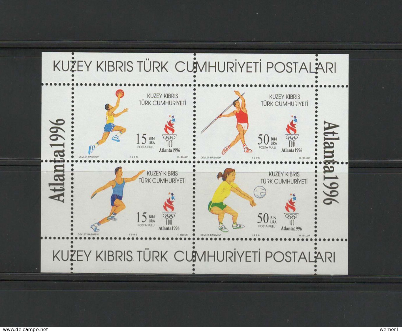 Turkish Cyprus 1996 Olympic Games Atlanta, Volleyball, Basketball Etc. S/s MNH - Ete 1996: Atlanta