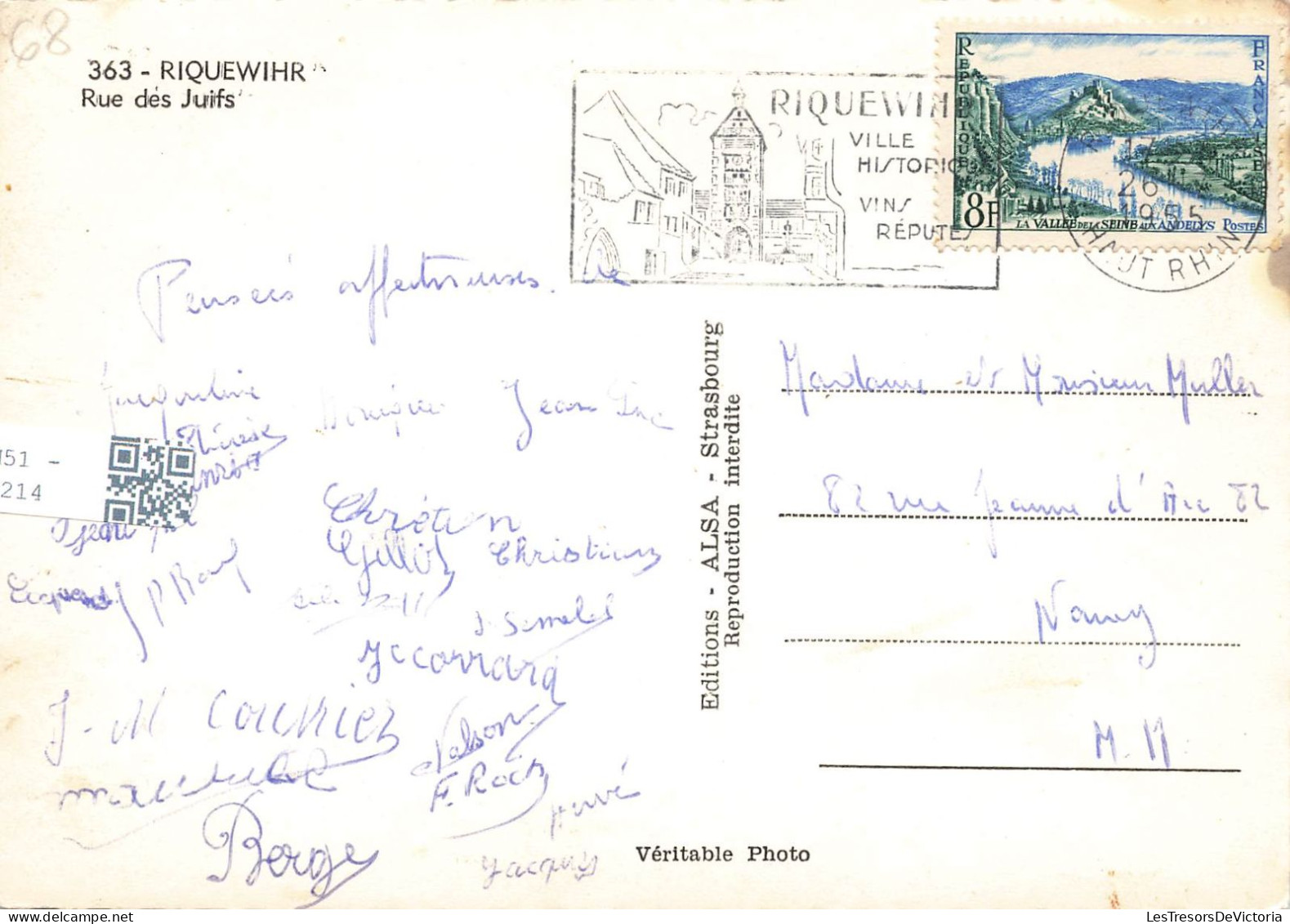 FRANCE - Riquewihr - Rue Des Juifs - Carte Postale - Riquewihr