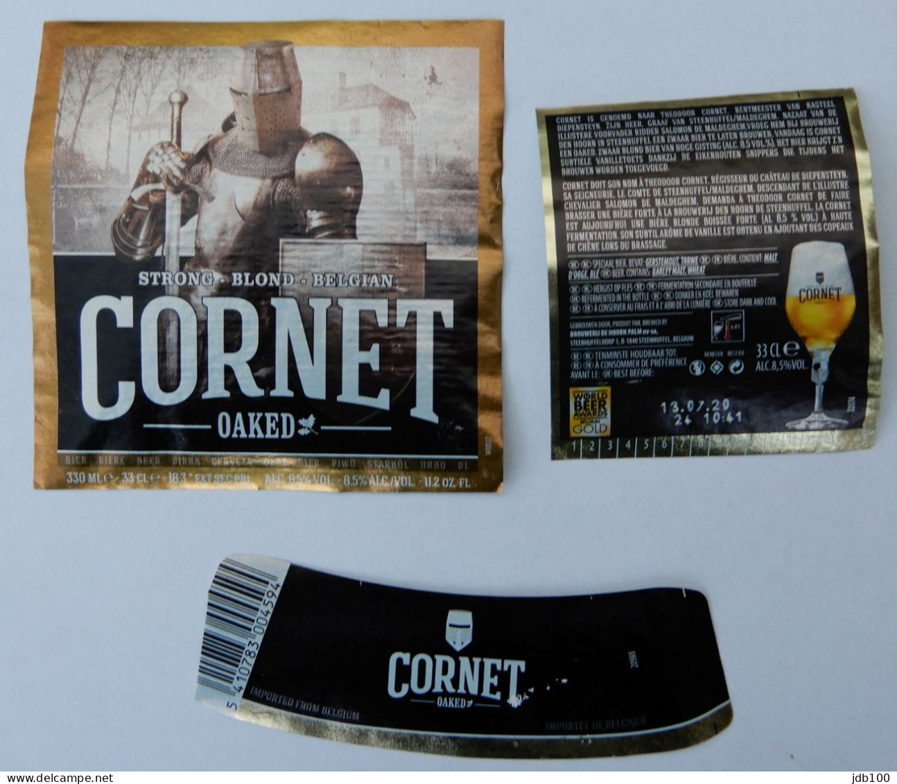 Bier Etiket (v8), étiquette De Bière, Beer Label, Cornet Oaked De Hoorn Palm - Bier