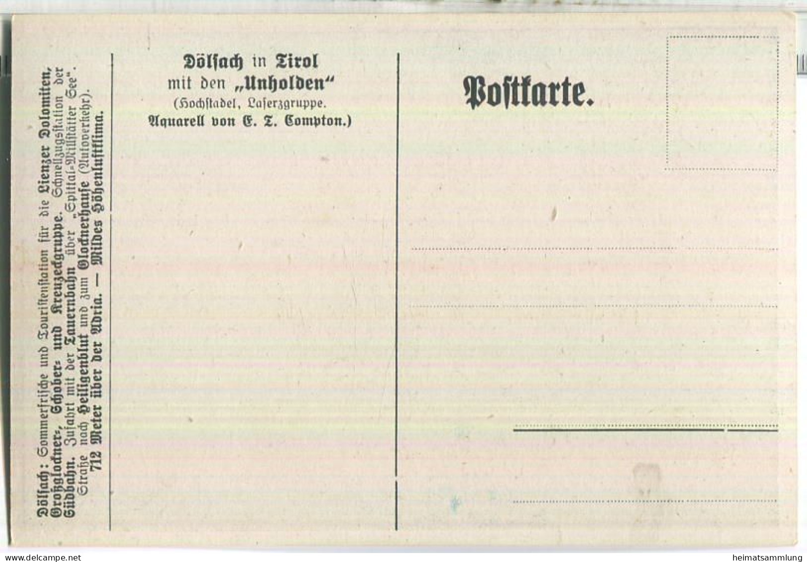 Dölsach Mit Den Unholden - Künstlerkarte E. T. Compton - Dölsach