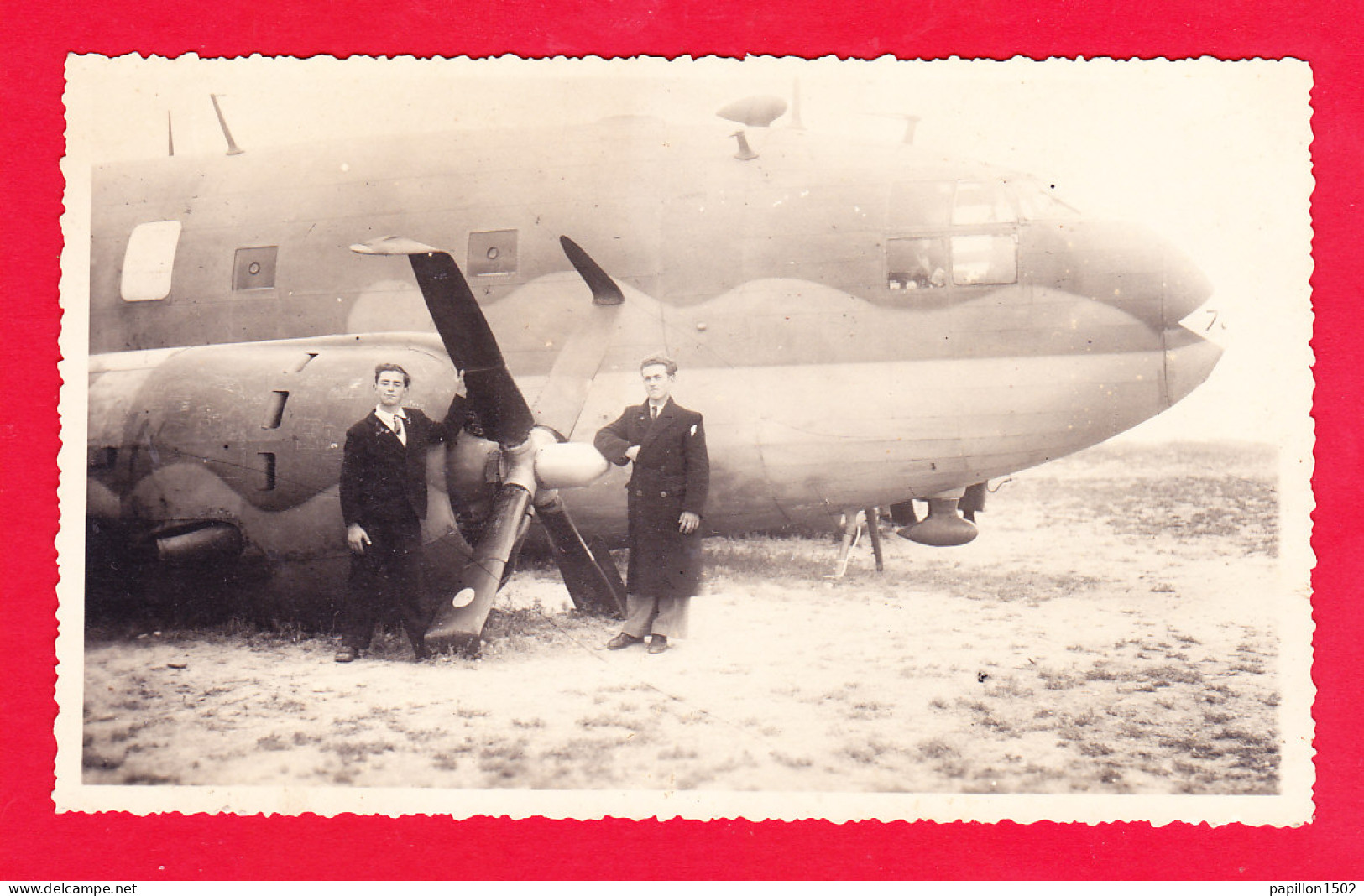 Aviation-412A64 Carte Photo, Un Avion C 46  Commando, Accidenté, BE - 1939-1945: 2ème Guerre