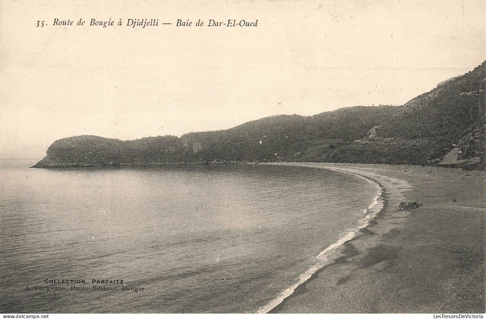 ALGERIE - Route De Bougie à Djidjelli - Baie De Dar El Oued - Vue Générale - La Plage - Carte Postale Ancienne - Bejaia (Bougie)