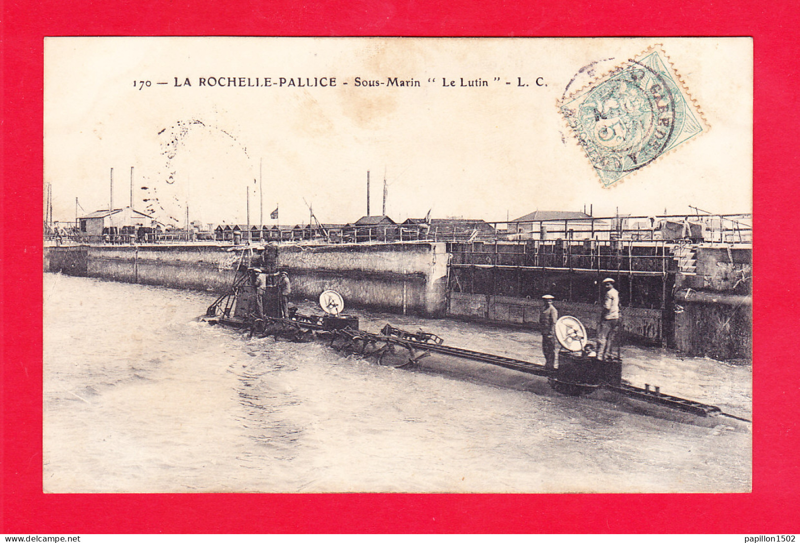 Bateaux-327A63 La Rochelle-Pallice, Le Sous Marin "LE LUTIN", Cpa  - Sottomarini
