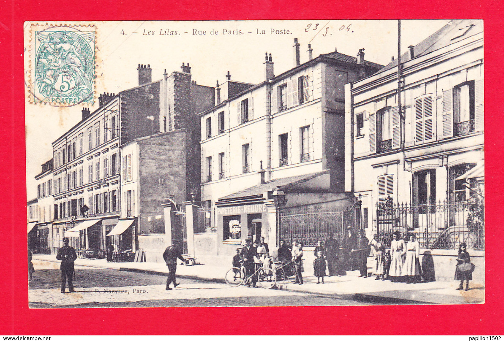 F-93-Les Lilas-09Ph64  La Rue De Paris, La Poste, Animation, Cpa BE - Les Lilas