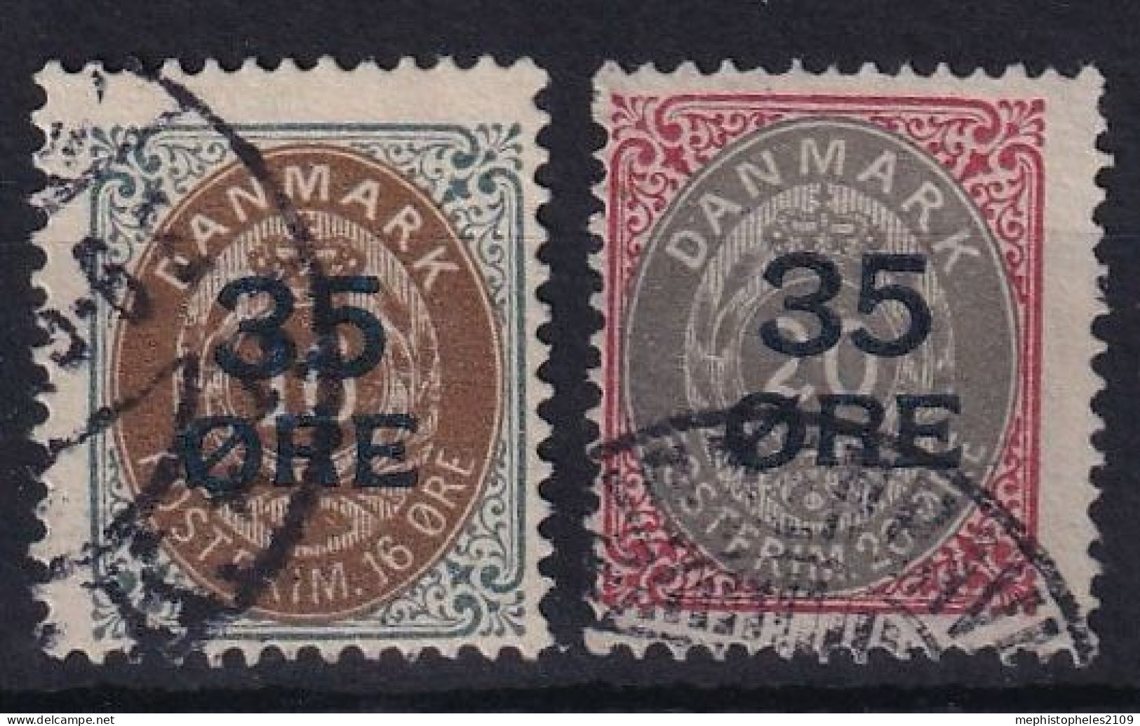 DENMARK 1912 - Canceled - Mi 60 I, 61 I - Gebruikt